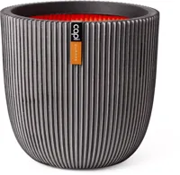 Capi nature groove nl bol bloempot 43x41 cm antraciet
