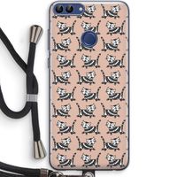 Zwarte poes: Huawei P Smart (2018) Transparant Hoesje met koord