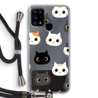Katten: Samsung Galaxy M31 Transparant Hoesje met koord