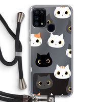Katten: Samsung Galaxy M31 Transparant Hoesje met koord
