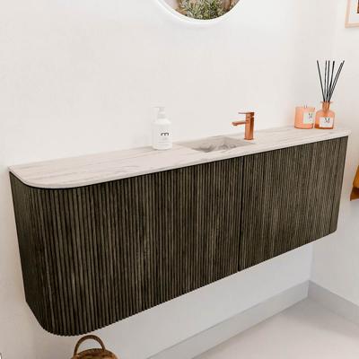 Toiletmeubel Mondiaz Joya Dlux | 123.2 cm | Meubelkleur Shadow | Faye wastafel Nata Wasbak Midden | 1 kraangat