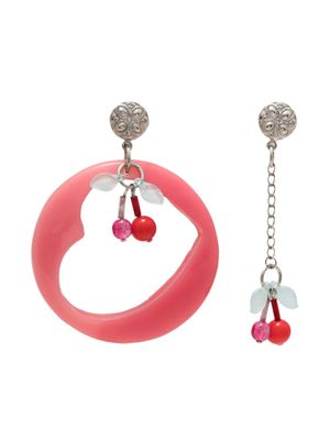Amir Slama boucles d'oreilles à breloque cerise - Rose