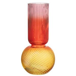 J-Line Vaas Aurora Glas Rood|Geel Large