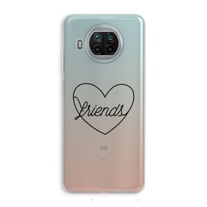Friends heart black: Xiaomi Mi 10T Lite 5G Transparant Hoesje