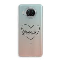 Friends heart black: Xiaomi Mi 10T Lite 5G Transparant Hoesje