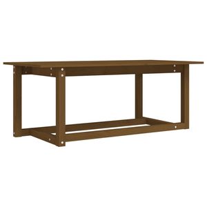 vidaXL Salontafel 110x55x45 cm massief grenenhout honingbruin