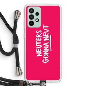 Neuters (roze): Samsung Galaxy A52s 5G Transparant Hoesje met koord