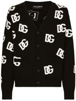 Dolce & Gabbana cardigan DG Monogram en laine - Noir