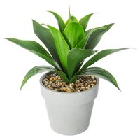 Atmosphera Aloe Vera kunstplant in pot van cement 34 cm