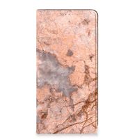 OPPO A17 Standcase Marmer Oranje - thumbnail