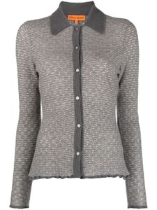 Stine Goya cardigan Bobbi à col montant boutonné - Gris