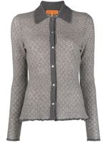 Stine Goya cardigan Bobbi à col montant boutonné - Gris