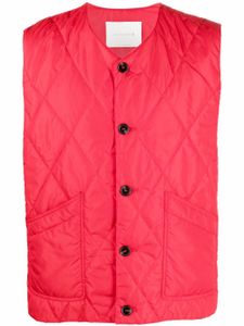 Mackintosh gilet matelassé à boutonnière - Rouge