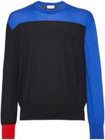 Ferragamo pull en cachemire à design colour block - Bleu