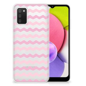 Samsung Galaxy A03S TPU bumper Waves Roze