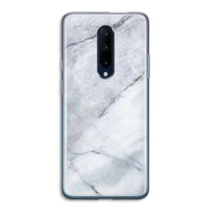 Witte marmer: OnePlus 7 Pro Transparant Hoesje