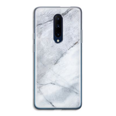 Witte marmer: OnePlus 7 Pro Transparant Hoesje