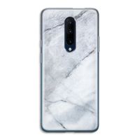 Witte marmer: OnePlus 7 Pro Transparant Hoesje
