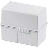 HAN 977-11 Kaartenbox Lichtgrijs Aantal kaarten (max.): 300 kaarten DIN A7 liggend Staalscharnier, Deksel als extra bak te gebruiken