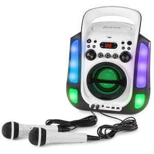 Fenton SBS30W karaoke systeem met CD-speler en microfoonset