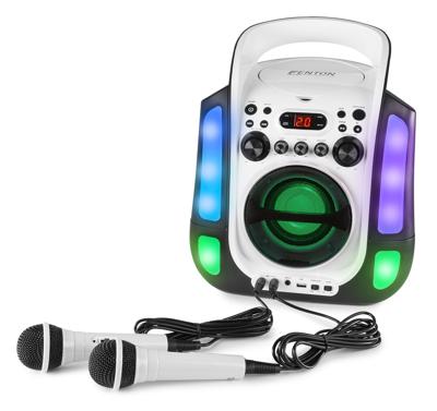 Fenton SBS30W karaoke systeem met CD-speler en microfoonset