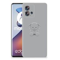 Motorola Edge 30 Fusion Telefoonhoesje met Naam Grijs Baby Olifant - thumbnail