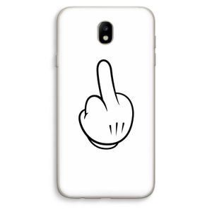 Middle finger white: Samsung Galaxy J7 (2017) Transparant Hoesje