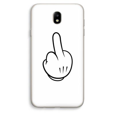 Middle finger white: Samsung Galaxy J7 (2017) Transparant Hoesje