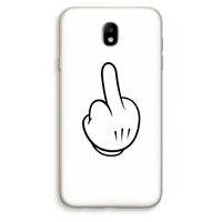 Middle finger white: Samsung Galaxy J7 (2017) Transparant Hoesje
