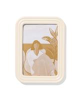 HEMA Fotolijst 10x15cm Crème Hout Reliëf (creme)