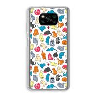 Kleurrijke katten: Xiaomi Poco X3 Pro Transparant Hoesje