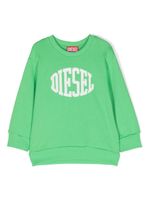 Diesel Kids sweat en coton à logo floqué - Vert