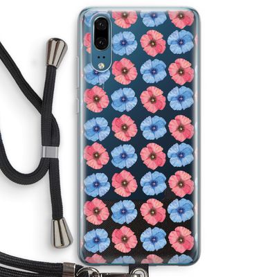 Klaproosjes: Huawei P20 Transparant Hoesje met koord