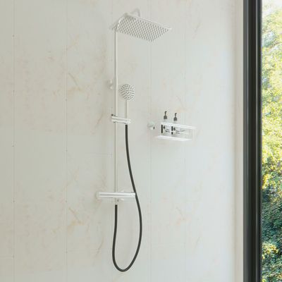 Regendouche set SaniClear Vision Pro | Opbouw | Thermostaatkraan | 2-weg | Chroom