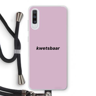 kwetsbaar: Samsung Galaxy A70 Transparant Hoesje met koord