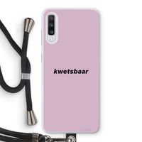 kwetsbaar: Samsung Galaxy A70 Transparant Hoesje met koord