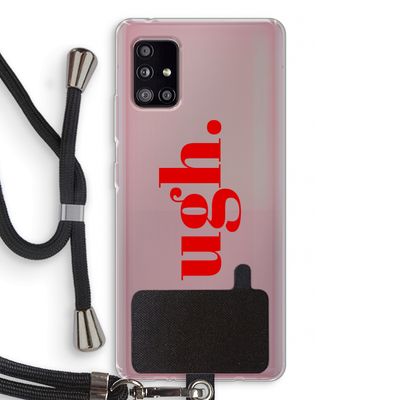 Ugh: Samsung Galaxy A51 5G Transparant Hoesje met koord