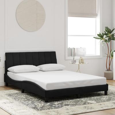 Bedframe zonder matras 140x200 cm fluweel zwart