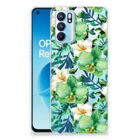 OPPO Reno 6 5G TPU Case Orchidee Groen - thumbnail