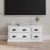 Tv-meubel 100x35,5x45 cm bewerkt hout wit