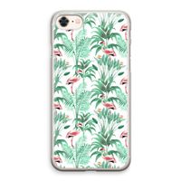 Flamingo bladeren: iPhone 8 Transparant Hoesje Flamingo bladeren: iPhone 8 Transparant Hoesje