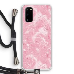 Abstract Painting Pink: Samsung Galaxy S20 Transparant Hoesje met koord