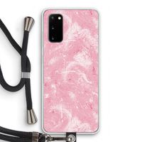 Abstract Painting Pink: Samsung Galaxy S20 Transparant Hoesje met koord