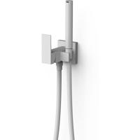 Bidetkraan met handdouche Tres Cuadro | Opbouw | Mengkraan | 1-hendel | Vierkant | Wit mat