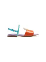 Stella McCartney Kids sandales Seashell en cuir artificiel - Orange