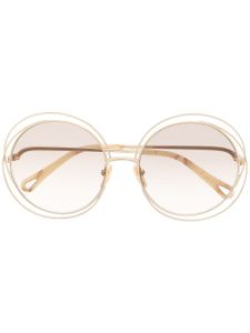 Chloé Eyewear lunettes de soleil à monture ronde oversize - Or