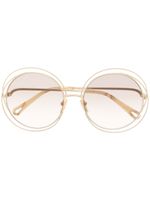 Chloé Eyewear lunettes de soleil à monture ronde oversize - Or