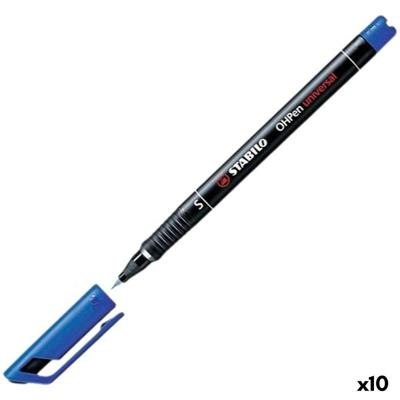 Markeerstiften Stabilo OHPEN UNIVERSAL Blauw (10 Stuks)