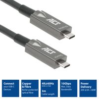 ACT Connectivity USB-C 3.2 Gen2 Active Optical Cable (AOC) aansluitkabel, 3m kabel - thumbnail