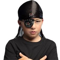 Boland Carnaval verkleed Piraten set - bandana en ooglap - kinderen - themafeest